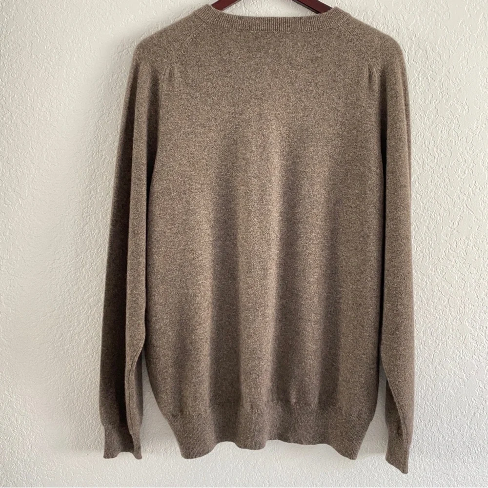 Paolo Mondo V neck brown Cashmere sweater